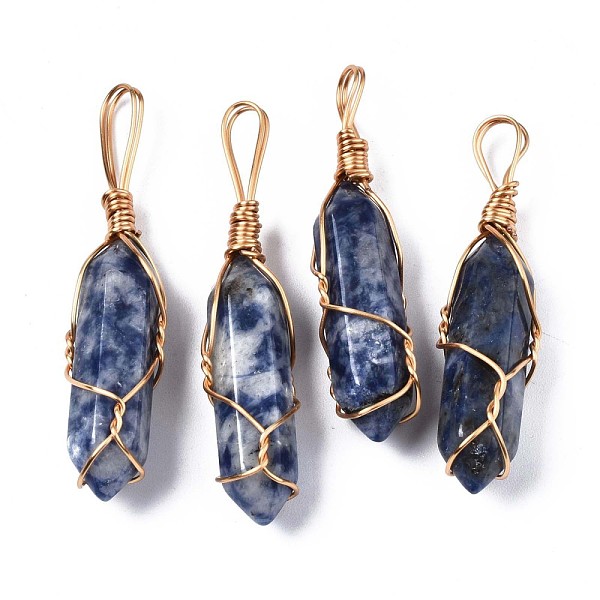 PandaHall Natural Blue Spot Jasper Big Pendants, with Golden Brass Findings, Hexagonal Prisms, 44.5~52x10~11x9.5~10.5mm, Hole: 4x7mm Blue...
PandaHall Natural Blue Spot Jasper Big Pendants, with Golden Brass Findings, Hexagonal Prisms, 44.5~52x10~11x9.5~10.5mm, Hole: 4x7mm Blue...