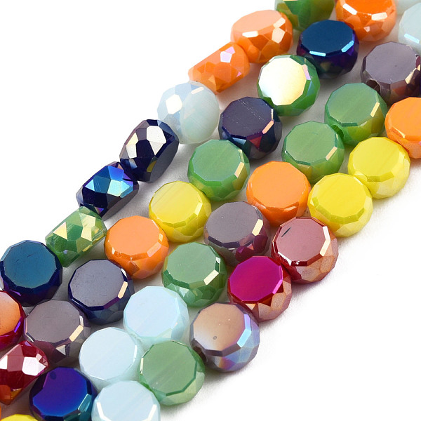 PandaHall Electroplate Glass Beads Strands, Faceted, Flat Round, Colorful, 6x3mm, Hole: 1.4mm, about 80Pcs/strand, 16.34 inch~16.93 inch...
PandaHall Electroplate Glass Beads Strands, Faceted, Flat Round, Colorful, 6x3mm, Hole: 1.4mm, about 80Pcs/strand, 16.34 inch~16.93 inch...