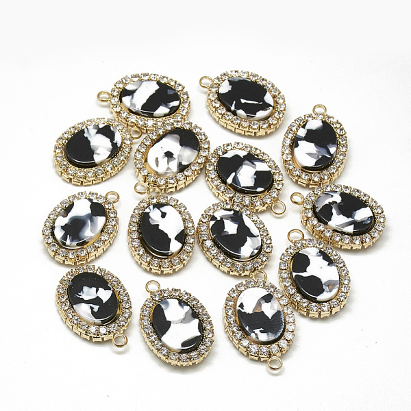 PandaHall Cellulose Acetate(Resin) Pendants, with Golden Tone Brass Rhinestone Findings, Oval, Black, 23x15x6mm, Hole: 1.5mm Cellulose...
PandaHall Cellulose Acetate(Resin) Pendants, with Golden Tone Brass Rhinestone Findings, Oval, Black, 23x15x6mm, Hole: 1.5mm Cellulose...