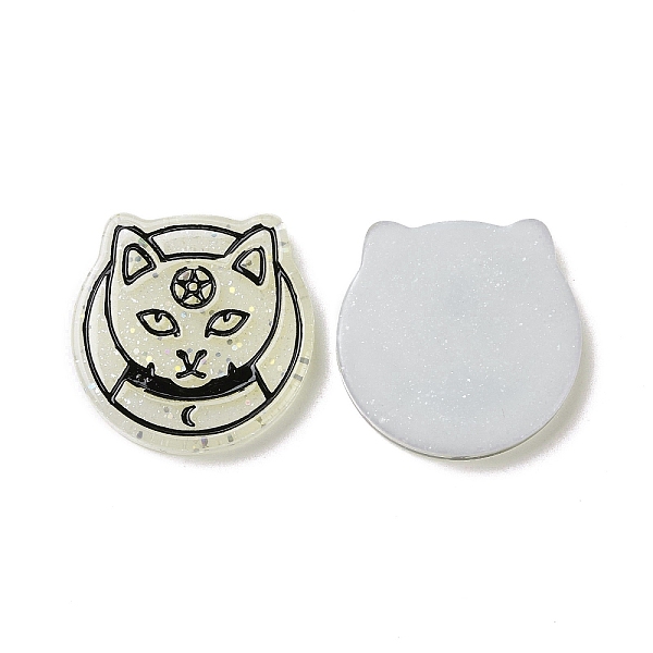PandaHall Halloween Resin Cabochons, with Glitter Powder, Cat, White, 28.5x28.5x4.8mm Resin Cat Shape White
PandaHall Halloween Resin Cabochons, with Glitter Powder, Cat, White, 28.5x28.5x4.8mm Resin Cat Shape White