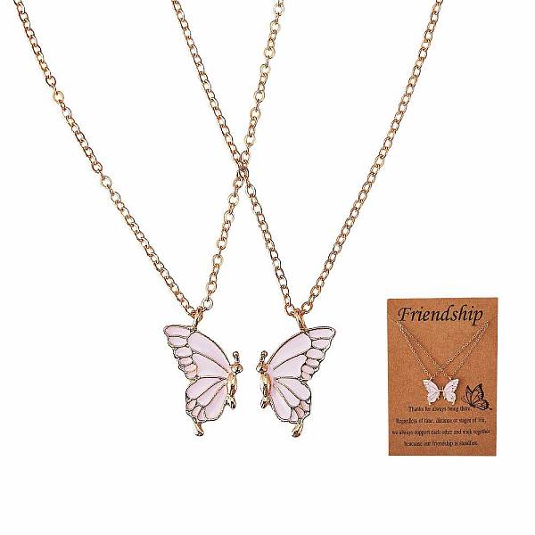 PandaHall 2Pcs Matching Butterfly Necklaces, 316L Surgical Stainless Steel Couple Pendant Necklaces for Mother Daughter Friends, Golden..., Pink
PandaHall 2Pcs Matching Butterfly Necklaces, 316L Surgical Stainless Steel Couple Pendant Necklaces for Mother Daughter Friends, Golden..., Pink
