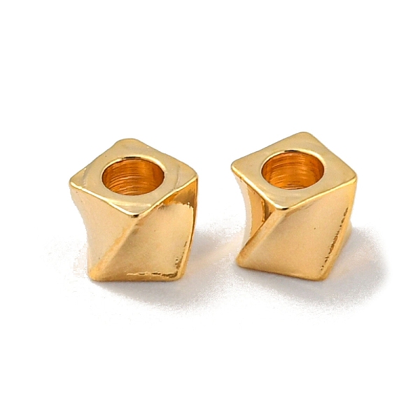 PandaHall Brass Beads, Twisted Cube, Real 18K Gold Plated, 3x4x4mm, Hole: 1.8mm Brass
PandaHall Brass Beads, Twisted Cube, Real 18K Gold Plated, 3x4x4mm, Hole: 1.8mm Brass