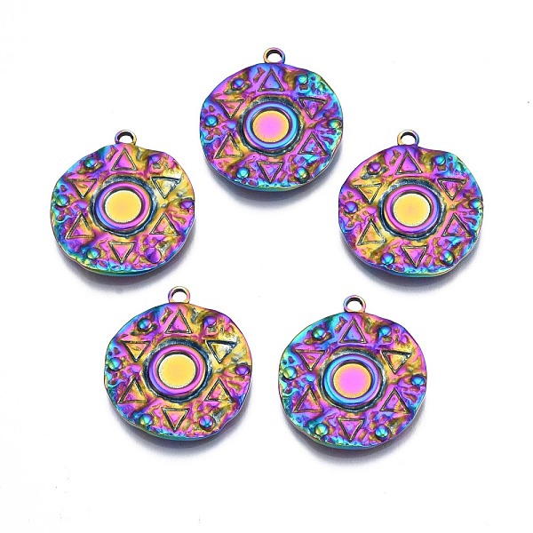 PandaHall Rack Plating Rainbow Color Alloy Pendant Cabochon Settings, Cadmium Free & Nickel Free & Lead Free, Flat Round, Tray: 5mm...
PandaHall Rack Plating Rainbow Color Alloy Pendant Cabochon Settings, Cadmium Free & Nickel Free & Lead Free, Flat Round, Tray: 5mm...