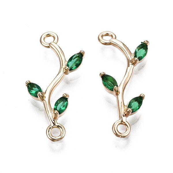 PandaHall Brass Micro Pave Cubic Zirconia Links Connectors, Light Gold, Long-Lasting Plated, Cadmium Free & Lead Free, Branch, Green...
PandaHall Brass Micro Pave Cubic Zirconia Links Connectors, Light Gold, Long-Lasting Plated, Cadmium Free & Lead Free, Branch, Green...