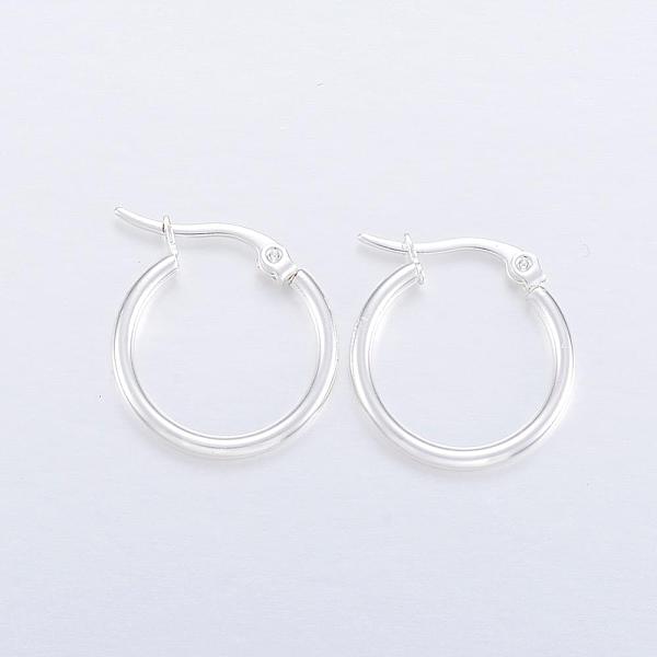 PandaHall 304 Stainless Steel Hoop Earrings, Hypoallergenic Earrings, Silver, 21x20x2mm, 12 Gauge, Pin: 1x0.8mm 304 Stainless Steel Ring
PandaHall 304 Stainless Steel Hoop Earrings, Hypoallergenic Earrings, Silver, 21x20x2mm, 12 Gauge, Pin: 1x0.8mm 304 Stainless Steel Ring