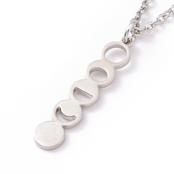 PandaHall Alloy Moon Phase Pendant Necklace for Women, Stainless Steel Color, 18.27 inch(46.4cm) Alloy
PandaHall Alloy Moon Phase Pendant Necklace for Women, Stainless Steel Color, 18.27 inch(46.4cm) Alloy