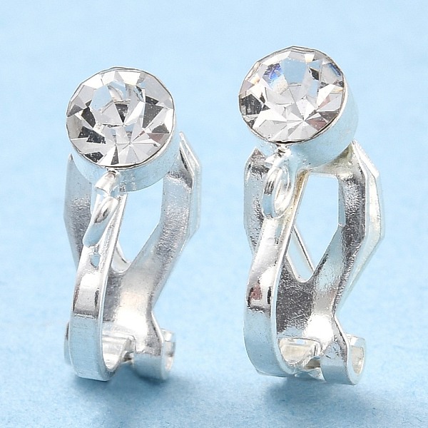 PandaHall Brass Clip-on Earring Findings, with Crystal Rhinestone, with Loop, Silver, 8.5x16x6mm, Hole: 1.7mm Brass
PandaHall Brass Clip-on Earring Findings, with Crystal Rhinestone, with Loop, Silver, 8.5x16x6mm, Hole: 1.7mm Brass
