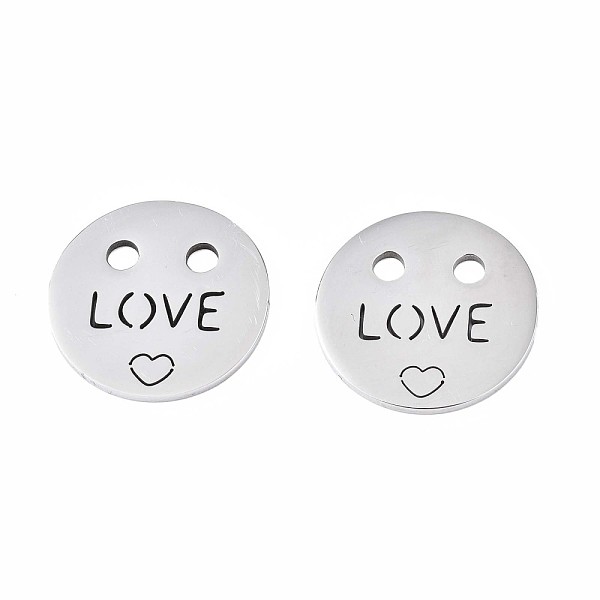 PandaHall 201 Stainless Steel Pendants, Flat Round with Word & Heart, Stainless Steel Color, 18x1mm, Hole: 2mm 201 Stainless Steel Flat...
PandaHall 201 Stainless Steel Pendants, Flat Round with Word & Heart, Stainless Steel Color, 18x1mm, Hole: 2mm 201 Stainless Steel Flat...