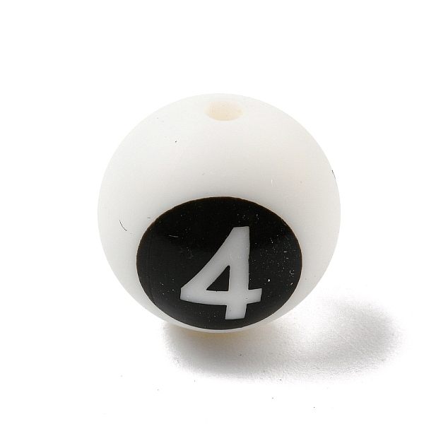 PandaHall Round with Black Number 4 Silicone Beads, Chewing Beads For Teethers, DIY Nursing Necklaces Making, White, 14.5~15x14.5mm, Hole...
PandaHall Round with Black Number 4 Silicone Beads, Chewing Beads For Teethers, DIY Nursing Necklaces Making, White, 14.5~15x14.5mm, Hole...