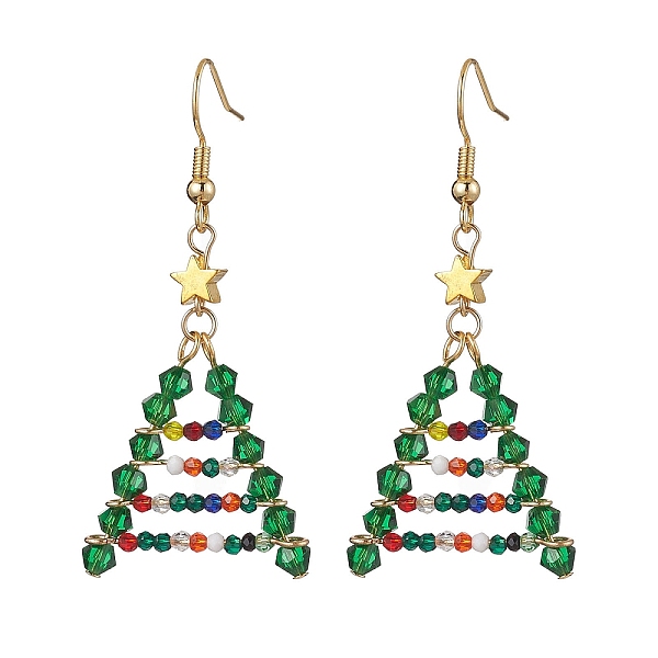 PandaHall Glass Beads Earrings, with Brass Earring Hooks, Jewely for Women, Christmas Trees, Golden, 56~57x25mm Acrylic Christmas Tree
PandaHall Glass Beads Earrings, with Brass Earring Hooks, Jewely for Women, Christmas Trees, Golden, 56~57x25mm Acrylic Christmas Tree