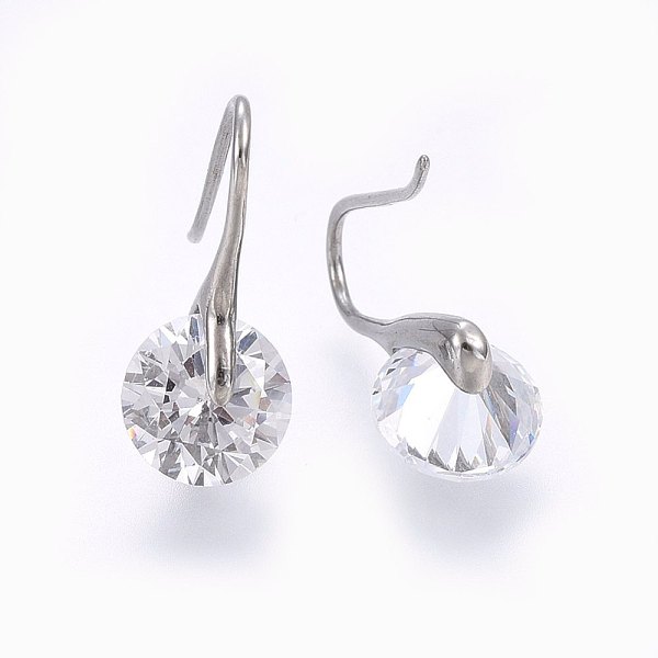PandaHall 304 Stainless Steel Dangle Earrings, with Cubic Zirconia, Clear, 18x8x7mm, pin: 0.8mm Cubic Zirconia Clear
PandaHall 304 Stainless Steel Dangle Earrings, with Cubic Zirconia, Clear, 18x8x7mm, pin: 0.8mm Cubic Zirconia Clear