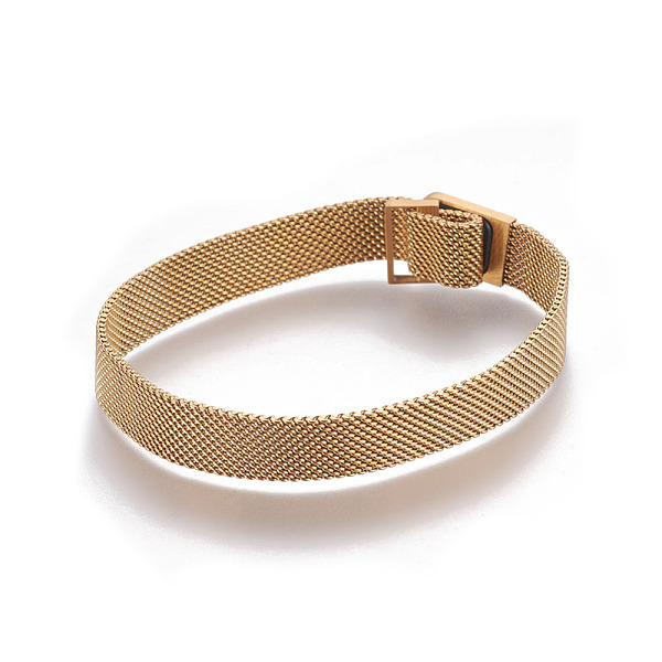 PandaHall Iron Mesh Chain Bracelet Making, with Magnetic Clasps, Fit Slide Charms, Golden, 9-1/8 inch(23cm), 10x1.5mm Iron
PandaHall Iron Mesh Chain Bracelet Making, with Magnetic Clasps, Fit Slide Charms, Golden, 9-1/8 inch(23cm), 10x1.5mm Iron