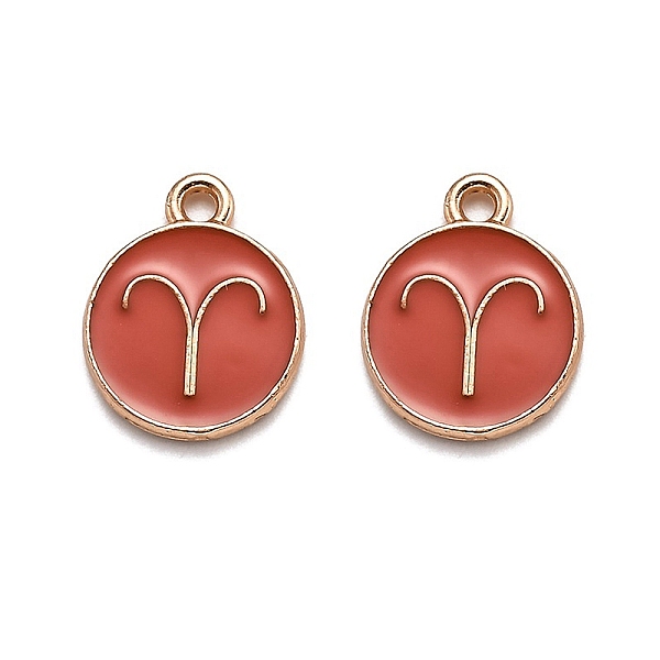 PandaHall Alloy Enamel Pendants, Flat Round with Constellation/Zodiac Sign, Golden, Aries, Tomato, 15x12x2mm, Hole: 1.5mm Alloy+Enamel Aries..., Red
PandaHall Alloy Enamel Pendants, Flat Round with Constellation/Zodiac Sign, Golden, Aries, Tomato, 15x12x2mm, Hole: 1.5mm Alloy+Enamel Aries..., Red