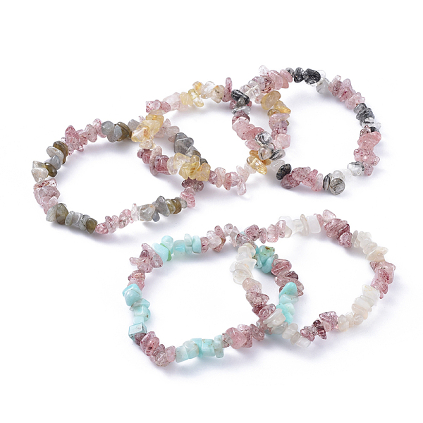 PandaHall Natural Mixed Stone Chip Stretch Bracelets, Inner Diameter: 2-1/8~2-1/4 inch(5~5.2cm) Mixed Stone
PandaHall Natural Mixed Stone Chip Stretch Bracelets, Inner Diameter: 2-1/8~2-1/4 inch(5~5.2cm) Mixed Stone