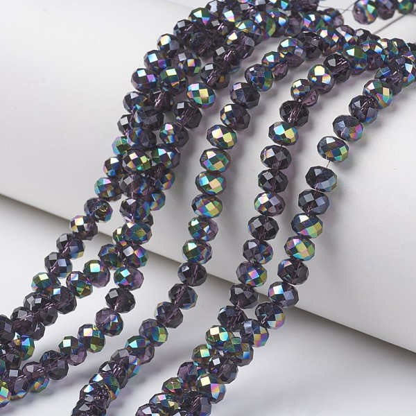 PandaHall Electroplate Transparent Glass Beads Strands, Half Multi-color Plated, Faceted, Rondelle, Midnight Blue, 6x5mm, Hole: 1mm, about...
PandaHall Electroplate Transparent Glass Beads Strands, Half Multi-color Plated, Faceted, Rondelle, Midnight Blue, 6x5mm, Hole: 1mm, about...