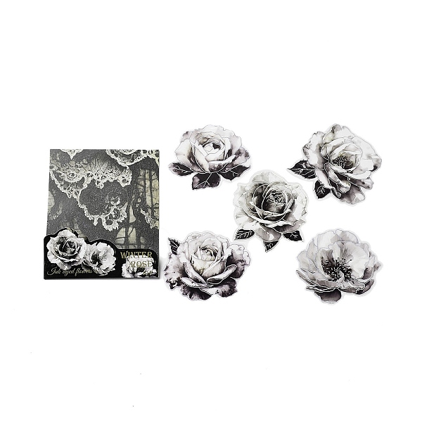 PandaHall 10Pcs 5 Style PET Self-Adhesive Rose Stickers, Waterproof Flower Decals for DIY Scrapbooking, Black, 67~85x70~92x0.3mm, 2pcs/style...
PandaHall 10Pcs 5 Style PET Self-Adhesive Rose Stickers, Waterproof Flower Decals for DIY Scrapbooking, Black, 67~85x70~92x0.3mm, 2pcs/style...