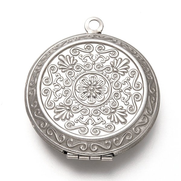 PandaHall 316 Stainless Steel Locket Pendants, Photo Frame Charms for Necklaces, Flat Round with Flower, Stainless Steel Color, 35x31x8mm...
PandaHall 316 Stainless Steel Locket Pendants, Photo Frame Charms for Necklaces, Flat Round with Flower, Stainless Steel Color, 35x31x8mm...