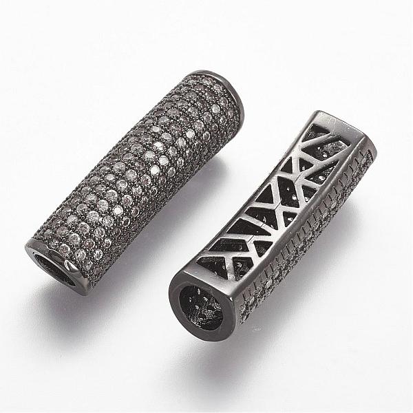 PandaHall Brass Micro Pave Cubic Zirconia Tube Beads, Tube, Large Hole Beads, Hollow, Clear, Gunmetal, 30x8.5x8mm, Hole: 5mm Brass+Cubic...
PandaHall Brass Micro Pave Cubic Zirconia Tube Beads, Tube, Large Hole Beads, Hollow, Clear, Gunmetal, 30x8.5x8mm, Hole: 5mm Brass+Cubic...