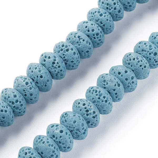 PandaHall Natural Lava Rock Beads Strands, Dyed, Rondelle, Sky Blue, 9x5~5.5mm, Hole: 2mm, about 37 pcs/Strand, 7.87 inch(20cm) Lava Rock...
PandaHall Natural Lava Rock Beads Strands, Dyed, Rondelle, Sky Blue, 9x5~5.5mm, Hole: 2mm, about 37 pcs/Strand, 7.87 inch(20cm) Lava Rock...