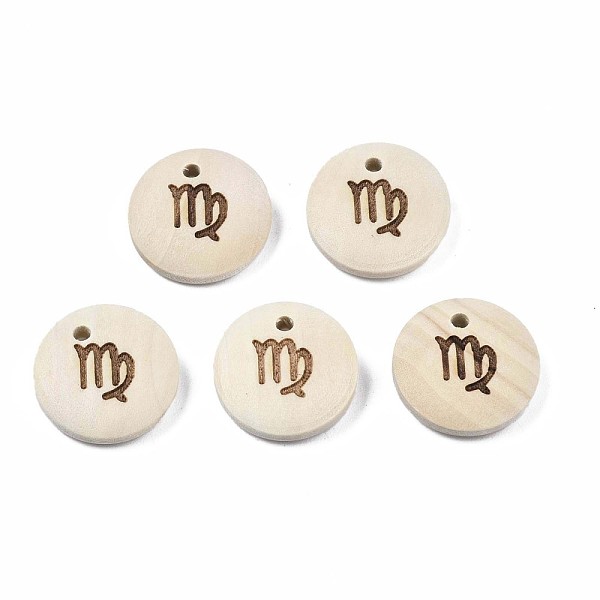 PandaHall Laser Out Wood Pendants, Flat Round with 12 Constellations, Undyed, Virgo, 15x4mm, Hole: 1.6mm Wood Virgo
PandaHall Laser Out Wood Pendants, Flat Round with 12 Constellations, Undyed, Virgo, 15x4mm, Hole: 1.6mm Wood Virgo