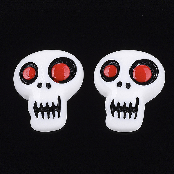 PandaHall Resin Cabochons, Halloween Skull, White, 26~27x22x6~7mm Resin Skull White
PandaHall Resin Cabochons, Halloween Skull, White, 26~27x22x6~7mm Resin Skull White