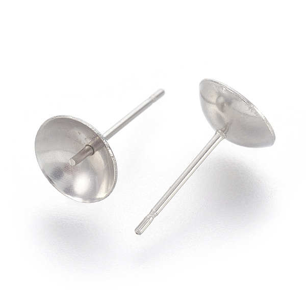 PandaHall Stainless Steel Stud Earring Findings, 304 stainless pin with 201 stainless tray, For Half Drilled Beads, Flat Round, Stainless...
PandaHall Stainless Steel Stud Earring Findings, 304 stainless pin with 201 stainless tray, For Half Drilled Beads, Flat Round, Stainless...