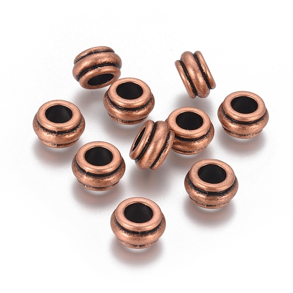 PandaHall Tibetan Style Spacer Beads, Cadmium Free & Nickel Free & Lead Free, Rondelle, Red Copper, 12x7mm, Hole: 6.5mm Alloy Rondelle
PandaHall Tibetan Style Spacer Beads, Cadmium Free & Nickel Free & Lead Free, Rondelle, Red Copper, 12x7mm, Hole: 6.5mm Alloy Rondelle