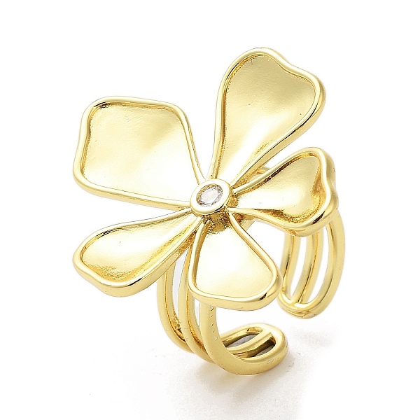 PandaHall Brass with Cubic Zirconia Open Cuff Rings for Women, Flower, Real 18K Gold Plated, 8mm, Inner Diameter: 18mm Brass Flower Clear
PandaHall Brass with Cubic Zirconia Open Cuff Rings for Women, Flower, Real 18K Gold Plated, 8mm, Inner Diameter: 18mm Brass Flower Clear
