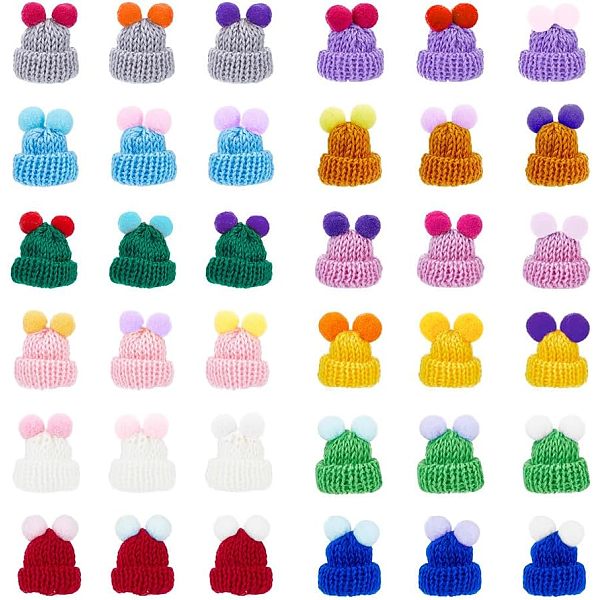 PandaHall 72 Pcs 12 Colors Knitted Woolen Mini Hat, Crochet Hat Cute Pet Ornament Accessories with Double Pom Pom Ball for Jewellery Making..., Multicolor
PandaHall 72 Pcs 12 Colors Knitted Woolen Mini Hat, Crochet Hat Cute Pet Ornament Accessories with Double Pom Pom Ball for Jewellery Making..., Multicolor