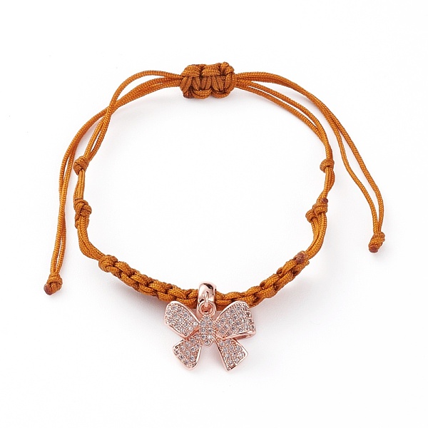 PandaHall Adjustable Nylon Cord Braided Bead Bracelets, with Rose Glod Plated Brass Micro Pave Clear Cubic Zirconia European Dangle Charms..., Brown
PandaHall Adjustable Nylon Cord Braided Bead Bracelets, with Rose Glod Plated Brass Micro Pave Clear Cubic Zirconia European Dangle Charms..., Brown