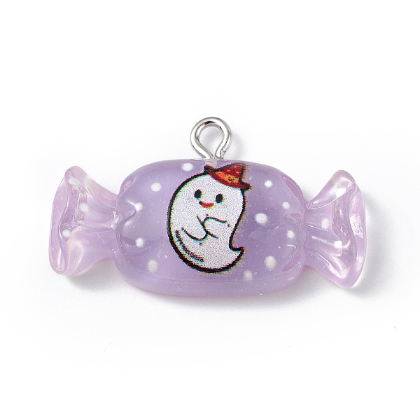 PandaHall Translucent Resin Pendants, Halloween Candy Charms, with Platinum Tone Iron Loops, Thistle, 18.5x31x6mm, Hole: 2mm Iron+Resin..., Purple
PandaHall Translucent Resin Pendants, Halloween Candy Charms, with Platinum Tone Iron Loops, Thistle, 18.5x31x6mm, Hole: 2mm Iron+Resin..., Purple
