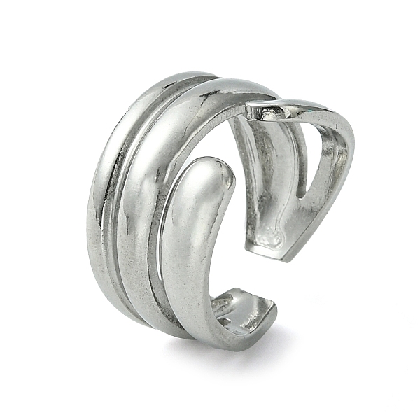 PandaHall 304 Stainless Steel Open Cuff Ring, Stainless Steel Color, US Size 7(17.3mm) 304 Stainless Steel
PandaHall 304 Stainless Steel Open Cuff Ring, Stainless Steel Color, US Size 7(17.3mm) 304 Stainless Steel