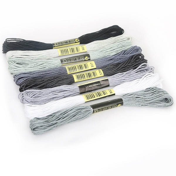 PandaHall 8 Skeins 8 Colors Gradient Color 6-Ply Cotton Embroidery Floss, Cross-stitch Threads, for DIY Sewing, Gray, 1.2mm, about 8.20...
PandaHall 8 Skeins 8 Colors Gradient Color 6-Ply Cotton Embroidery Floss, Cross-stitch Threads, for DIY Sewing, Gray, 1.2mm, about 8.20...