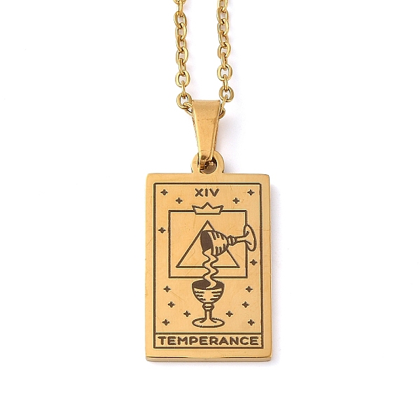 PandaHall Tarot Theme 304 Stainless Steel Pendant Nacklaces For Women, Cable Chain Necklaces, Real 18K Gold Plated, Tempepance, 455mm...
PandaHall Tarot Theme 304 Stainless Steel Pendant Nacklaces For Women, Cable Chain Necklaces, Real 18K Gold Plated, Tempepance, 455mm...