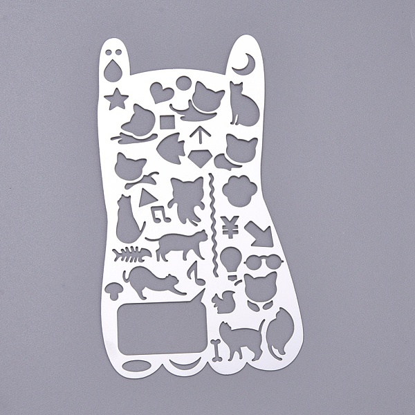 PandaHall Multi Functional Creative Hollow Out Stainless Steel Ruler, for Students Hand Drawing Template, Cat Theme, Stainless Steel Color...
PandaHall Multi Functional Creative Hollow Out Stainless Steel Ruler, for Students Hand Drawing Template, Cat Theme, Stainless Steel Color...