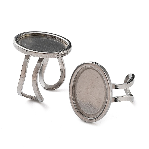 PandaHall Ion Plating(IP) 304 Stainless Steel Cuff Pad Ring Settings, Oval, Stainless Steel Color, Inner Diameter: 17.5mm 304 Stainless...
PandaHall Ion Plating(IP) 304 Stainless Steel Cuff Pad Ring Settings, Oval, Stainless Steel Color, Inner Diameter: 17.5mm 304 Stainless...