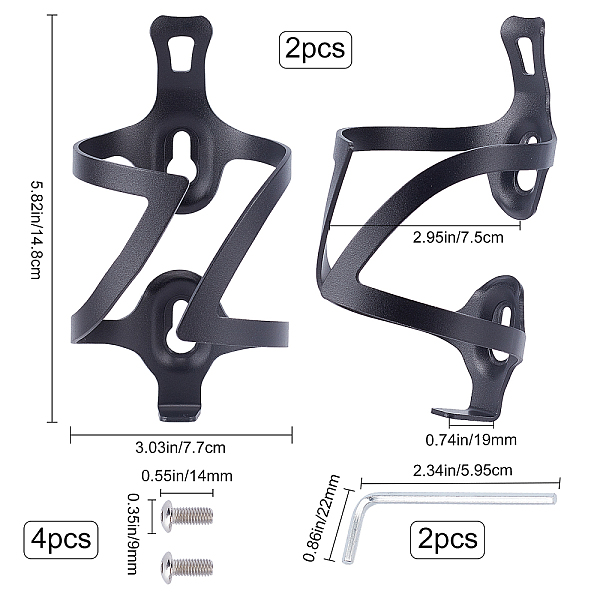 PandaHall Aluminum Alloy Bicycle Drink Water Bottle Cup Holder Cage, Black, 148x77x20mm Alloy Black
PandaHall Aluminum Alloy Bicycle Drink Water Bottle Cup Holder Cage, Black, 148x77x20mm Alloy Black