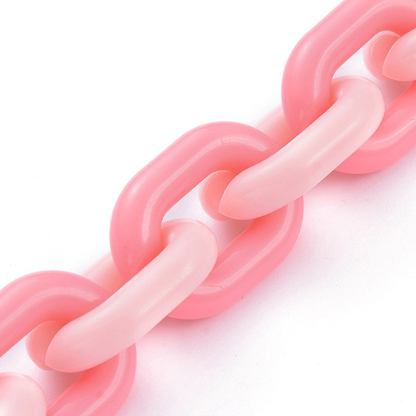 PandaHall Handmade Acrylic Cable Chains, Pink, Links: 19x14x4mm, 39.37 inch(1m)/strand Acrylic Pink
PandaHall Handmade Acrylic Cable Chains, Pink, Links: 19x14x4mm, 39.37 inch(1m)/strand Acrylic Pink