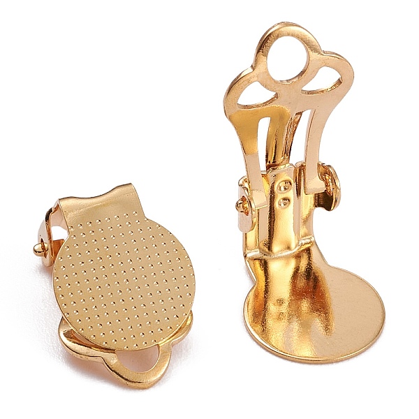 PandaHall Brass Clip-on Earring Pads, Long-Lasting Plated, Flat Round, Real 18K Gold Plated, 14.5x9x8mm Brass
PandaHall Brass Clip-on Earring Pads, Long-Lasting Plated, Flat Round, Real 18K Gold Plated, 14.5x9x8mm Brass