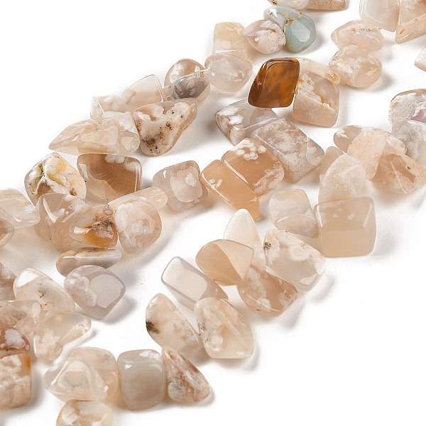 PandaHall Natural Cherry Blossom Agate Beads Strands, Nuggets, Top Drilled, 9.5~15x10.5~21.5x4.5~8mm, Hole: 2mm, about 52pcs/strand, 15.35''...
PandaHall Natural Cherry Blossom Agate Beads Strands, Nuggets, Top Drilled, 9.5~15x10.5~21.5x4.5~8mm, Hole: 2mm, about 52pcs/strand, 15.35''...