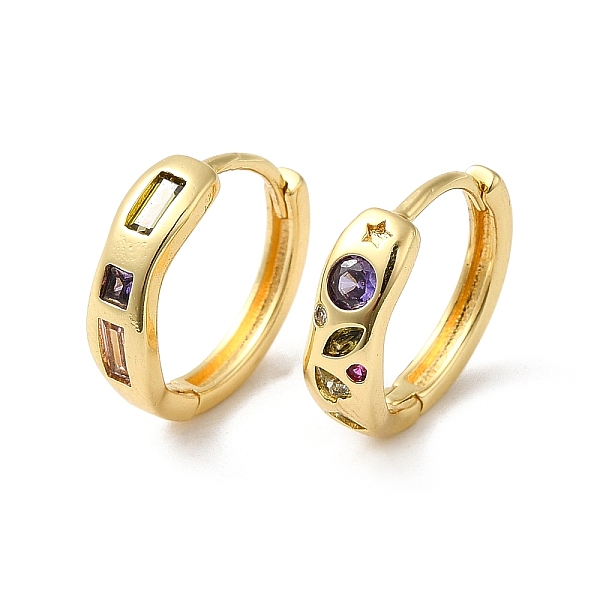 PandaHall Colorful Cubic Zirconia Rectangle & Star & Flat Round Hoop Earrings, Rack Plating Brass Asymmetrical Earrings, Cadmium Free & Lead...
PandaHall Colorful Cubic Zirconia Rectangle & Star & Flat Round Hoop Earrings, Rack Plating Brass Asymmetrical Earrings, Cadmium Free & Lead...