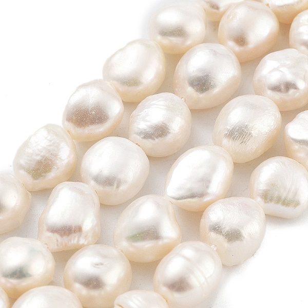 PandaHall Natural Cultured Freshwater Pearl Beads Strands, Two Sides Polished, Grade 3A+, Snow, 9~10mm, Hole: 0.7mm, about 17~18pcs/strand..., White
PandaHall Natural Cultured Freshwater Pearl Beads Strands, Two Sides Polished, Grade 3A+, Snow, 9~10mm, Hole: 0.7mm, about 17~18pcs/strand..., White
