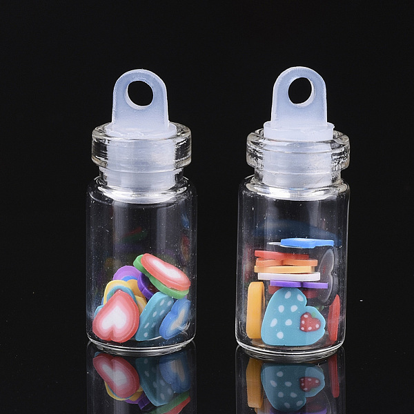 PandaHall Handmade Polymer Clay Nail Art Decoration Accessories, with Glass Wishing Bottle and CCB Plastic Bottle Stopper, Heart, Mixed..., Multicolor
PandaHall Handmade Polymer Clay Nail Art Decoration Accessories, with Glass Wishing Bottle and CCB Plastic Bottle Stopper, Heart, Mixed..., Multicolor