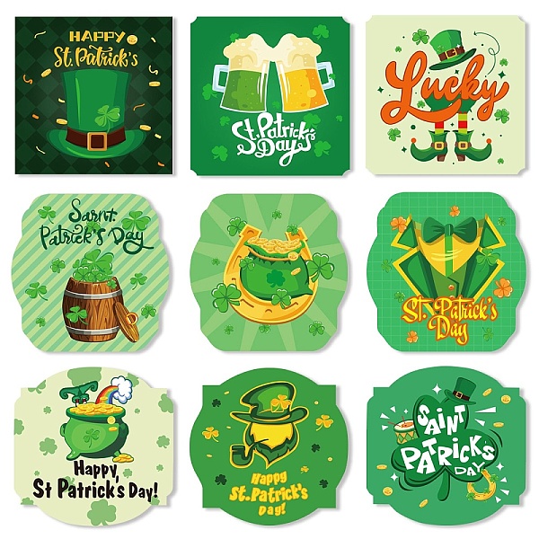 PandaHall 9 Sheets Saint Patrick's Day Theme Paper Self Adhesive Clover Label Stickers, for Party Bottle Decoration, Square, Green...
PandaHall 9 Sheets Saint Patrick's Day Theme Paper Self Adhesive Clover Label Stickers, for Party Bottle Decoration, Square, Green...
