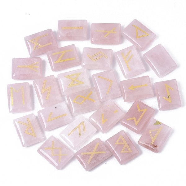 PandaHall Natural Rose Quartz Cabochons, Divination Stone, Rectangle with Runes/Futhark/Futhorc, 20x15x6.5mm, 25pcs/et Rose Quartz Rectangle
PandaHall Natural Rose Quartz Cabochons, Divination Stone, Rectangle with Runes/Futhark/Futhorc, 20x15x6.5mm, 25pcs/et Rose Quartz Rectangle