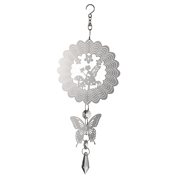 PandaHall Butterfly 201 Stainless Steel 3D Wind Spinner with Glass Pendant, for Outside Yard and Garden Decoration, Angel & Fairy, 258mm...
PandaHall Butterfly 201 Stainless Steel 3D Wind Spinner with Glass Pendant, for Outside Yard and Garden Decoration, Angel & Fairy, 258mm...