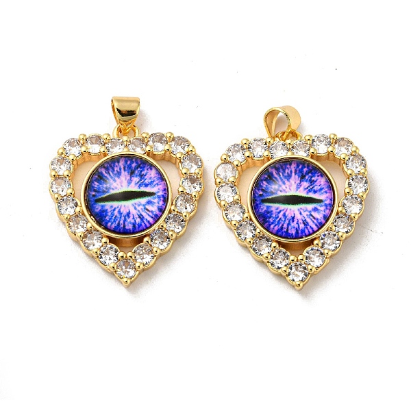 PandaHall Real 18K Gold Plated Brass Pendants, with Glass and Acrylic, Heart with Evil Eye Charms, Purple, 26x22.5x7mm, Hole: 4.5x3.5mm...
PandaHall Real 18K Gold Plated Brass Pendants, with Glass and Acrylic, Heart with Evil Eye Charms, Purple, 26x22.5x7mm, Hole: 4.5x3.5mm...