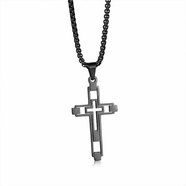 PandaHall Titanium Steel Box Chain Necklaces, Hollow Cross Pendant Necklaces for Men Titanium Steel
PandaHall Titanium Steel Box Chain Necklaces, Hollow Cross Pendant Necklaces for Men Titanium Steel