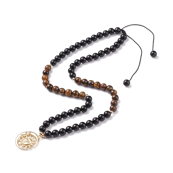 PandaHall Alloy Moon & Sun Pendant Necklace, Natural Tiger Eye & Wood Beaded Necklace for Women, Golden, 28.35 inch(72cm) Tiger Eye..., Multicolor
PandaHall Alloy Moon & Sun Pendant Necklace, Natural Tiger Eye & Wood Beaded Necklace for Women, Golden, 28.35 inch(72cm) Tiger Eye..., Multicolor