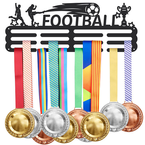 PandaHall Fashion Iron Medal Hanger Holder Display Wall Rack, with Screws, Football Pattern, 150x400mm Iron Football
PandaHall Fashion Iron Medal Hanger Holder Display Wall Rack, with Screws, Football Pattern, 150x400mm Iron Football